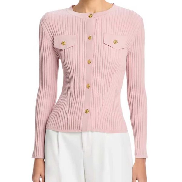 Nancy Yang Ribbed Cardigan Pnik