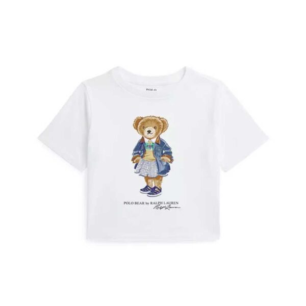 Polo Ralph Lauren Girls Polo Bear Jersey Boxy T-Shirt