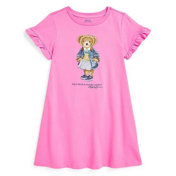 Polo Ralph Lauren Girls Polo Bear Jersey Dress