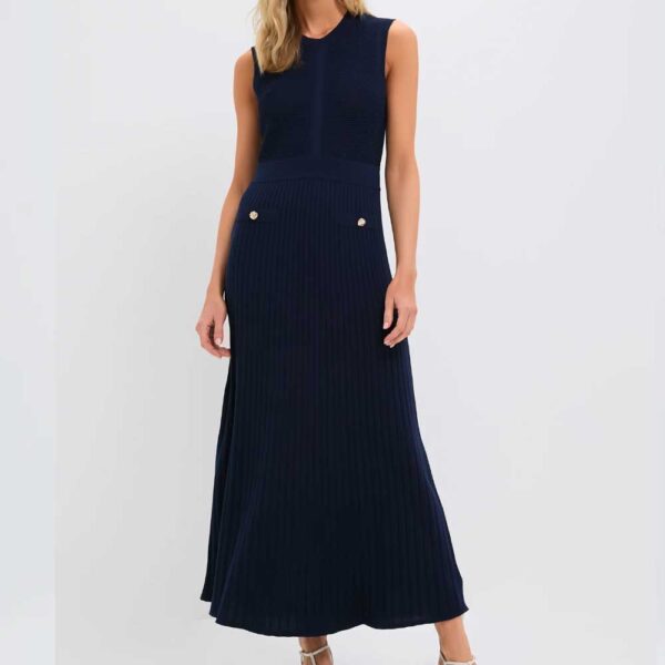 Pomander Place Navy Knit Ruby Dress