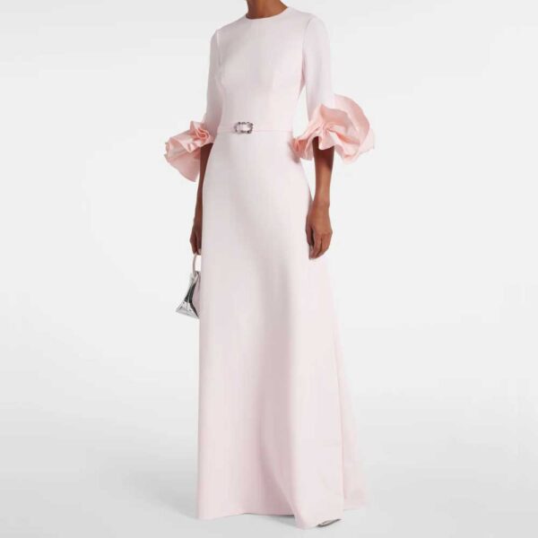 Safiyaa Belted ruffled cotton gown