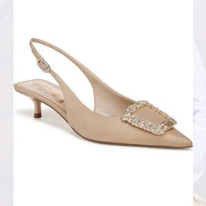 Sam Edelman Kaitlyn Slingback Pointed Toe Kitten Heel Pump