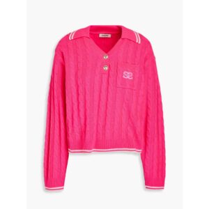 SANDRO Cable-knit wool and cashmere-blend sweater