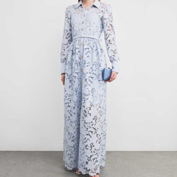 Self-Portrait Lace Belted Maxi Dress