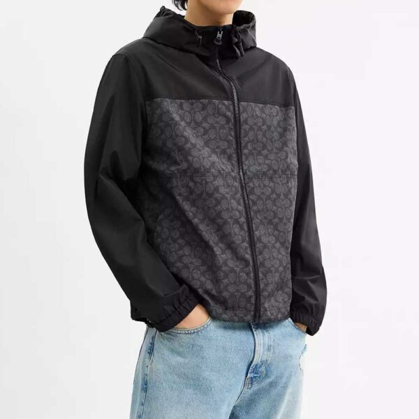 Signature Full Zip Windbreaker In Recycled Polyester