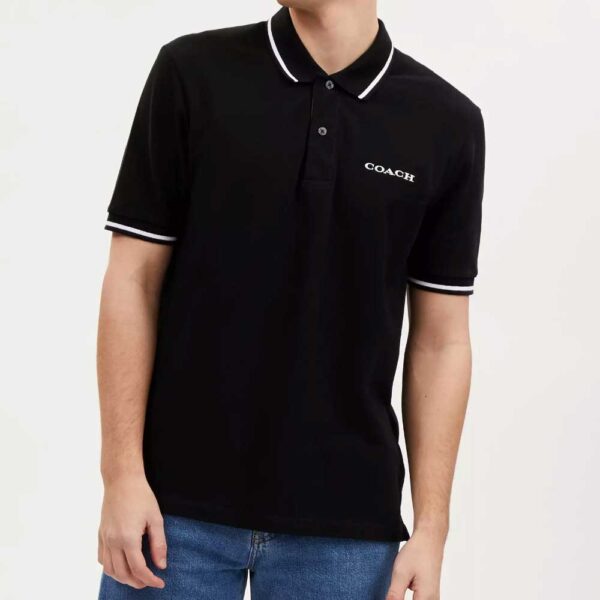 Signature Trim Polo Black