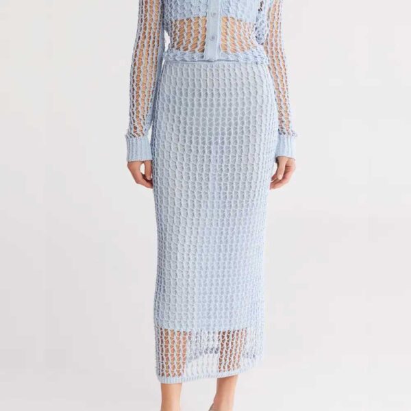Simkhai Odie Open Knit Maxi Skirt