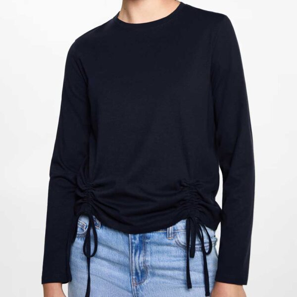 T-shirt with decorative flounces Dark Navy