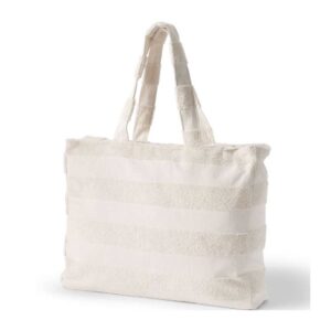 Terry Beach Tote Soft Sand Stripe