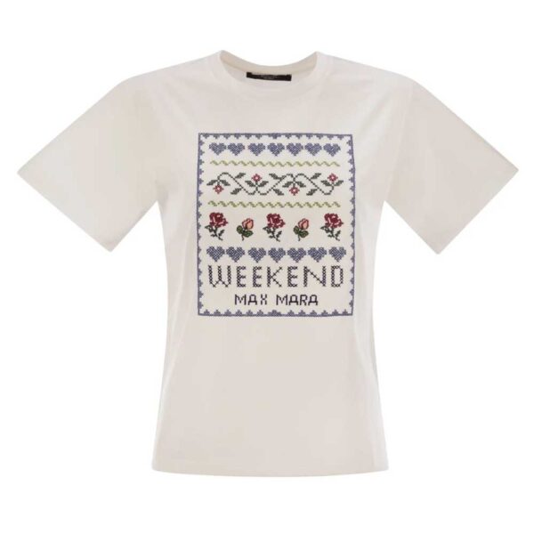 Weekend Max Mara Cabina Floral Patterned Crewneck T-Shirt