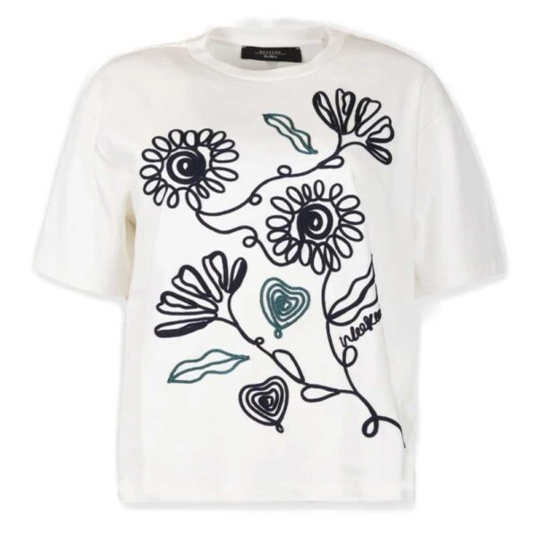 Weekend Max Mara Lecco Floral Patterned Crewneck T-Shirt