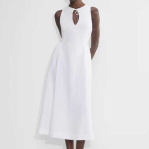 Wilfred Countess Linen Dress White