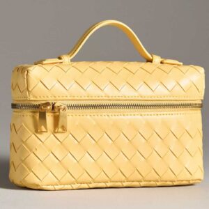 Woven Top-Handle Bag Light Yellow