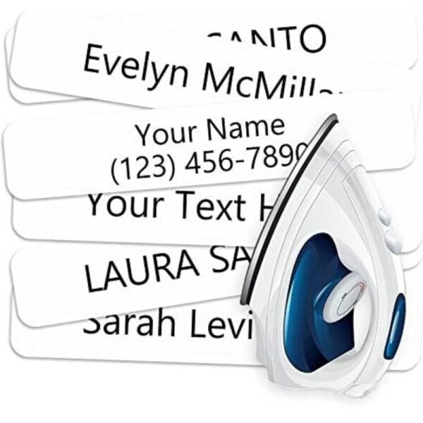 100 pcs Iron on Name Tags for Clothing