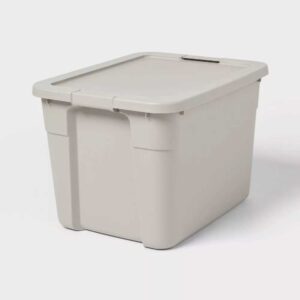 20gal Latching Storage Tote Spaceship Gray - Brightroom™