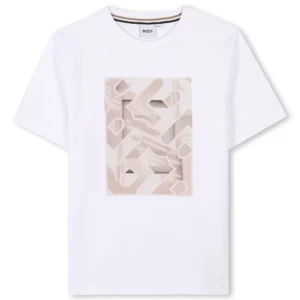 BOSS Kidswear illustration print cotton T-shirt