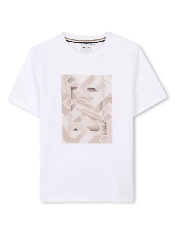 BOSS Kidswear illustration print cotton T-shirt