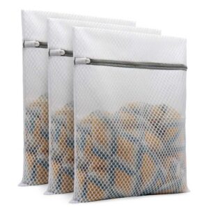 3Pcs Durable Honeycomb Mesh Laundry Bags