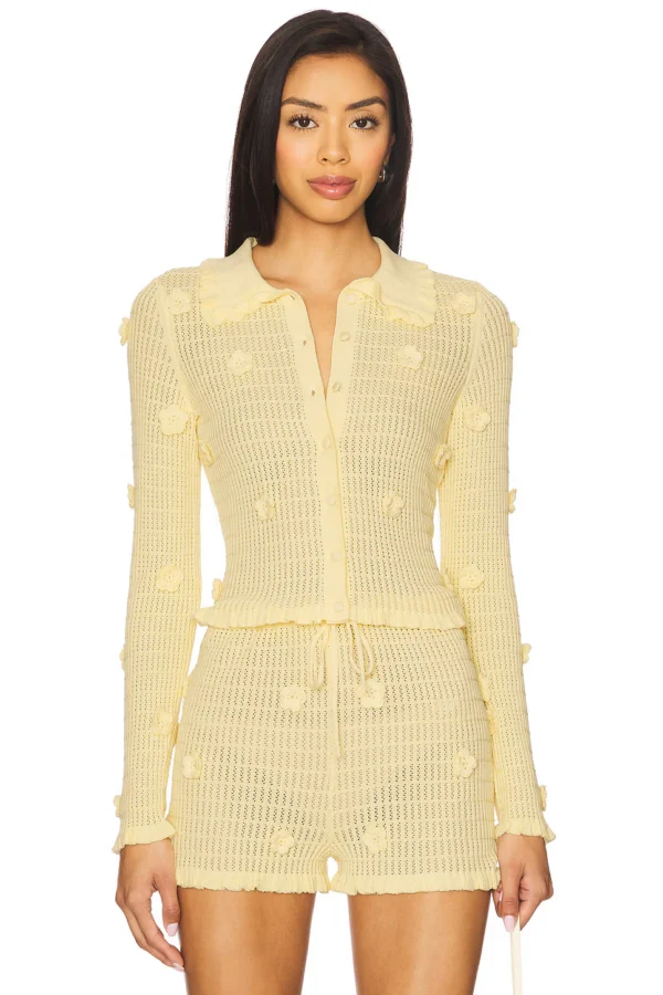 x REVOLVE Allayia Floral Cardigan Stone Cold Fox