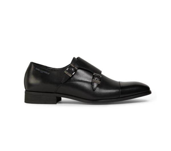 Karl Lagerfeld Paris Leather Monk Strap Shoes