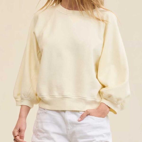 Aerie Femme Sweatshirt Natural Yellow