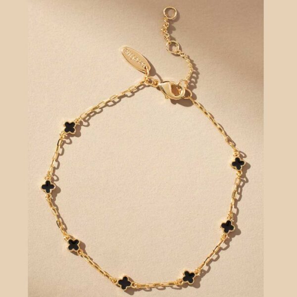 Anthropologie Clover Chain Wrap Bracelet