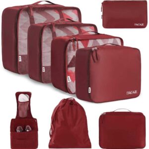 BAGAIL 8 Set Packing Cubes Luggage Packing Organizers