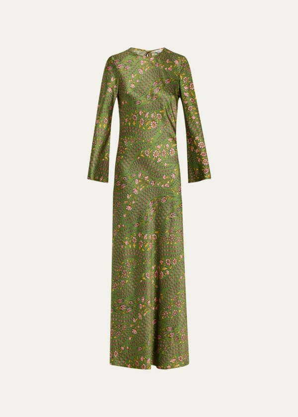 Veronica Beard Gemma Floral Long-Sleeve Maxi Dress