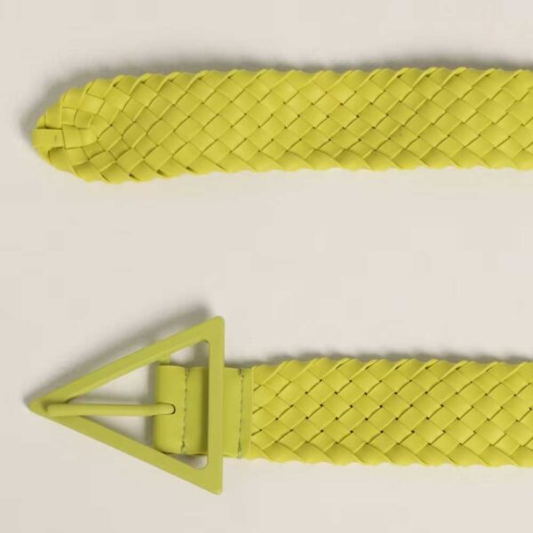 Bottega Veneta intreccio rubber belt Green