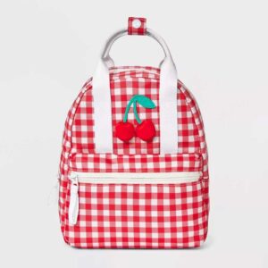 Cat & Jack™  Girls’ 10″ Cherry and Gingham Mini Backpack