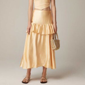 Collection ruffle-tier midi skirt Sweet Meringue