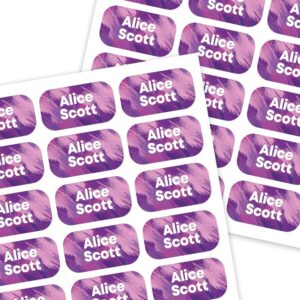 Color Stick On Name Tags 120pcs - Clothing Labels for Nursing Home