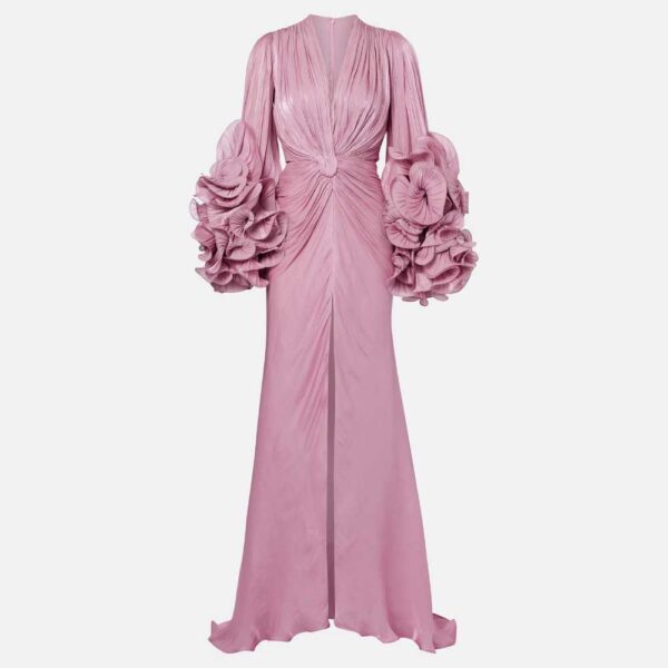 Costarellos Ruffled gathered gown