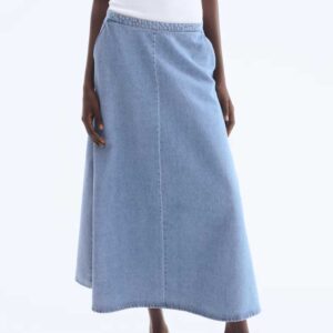 Denim Midi Skirt Denim blue