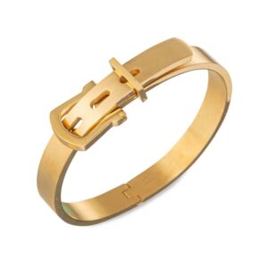 Eye Candy LA Luxe Titanium & Crystal Belt Bracelet