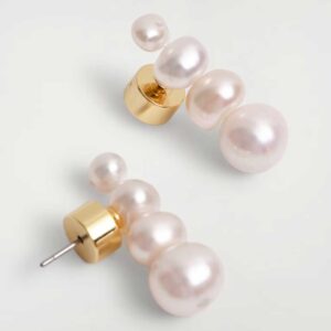 FRESHWATER PEARL STUD EARRINGS Pearl / Gold
