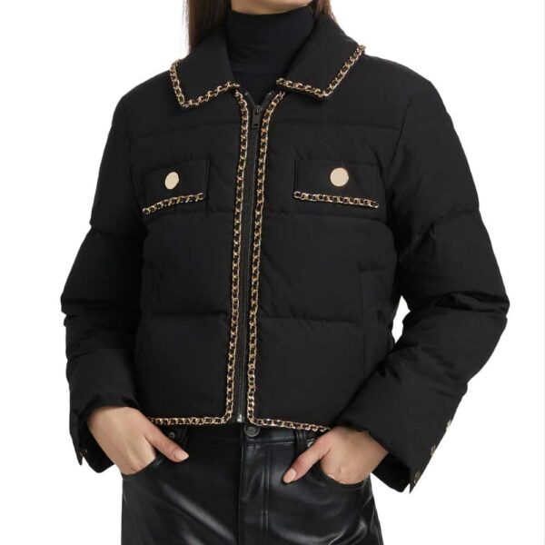 Generation Love Aniston Chain-Trim Puffer Jacket