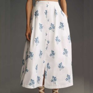 Jacquie The Label Leslie Embroidered Midi Skirt