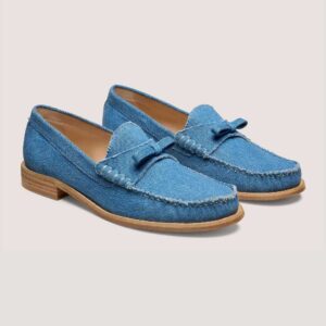 LOTTIE BOW LOAFER Denim