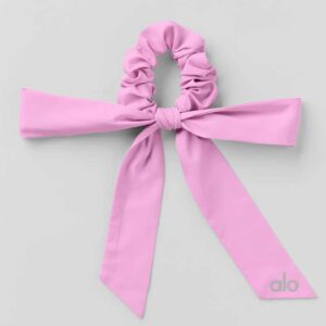 Love Knots Tie Scrunchie Candy Heart Pink