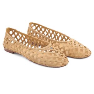 MANGO Open Weave Ballet Flat (Women)