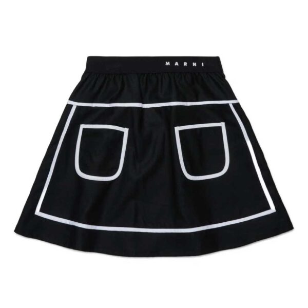 Marni Kids Logo Waistband Skirt