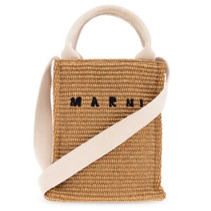 Marni Logo Embroidered Shoulder Bag