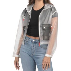 Matte Transparent Cropped Water Repellent Jacket