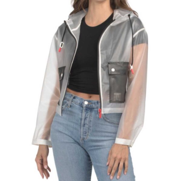 Matte Transparent Cropped Water Repellent Jacket