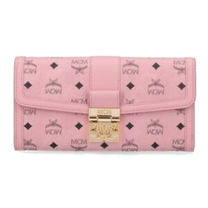 MCM Tracy Chain-Linked Large Crossbody Wallet Pink