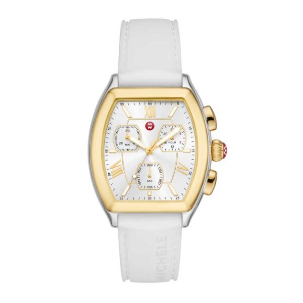 MICHELE Relevé Sport Chronograph Silicone Strap Watch
