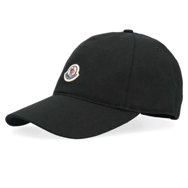 Moncler Logo Patch Baseball Cap Black
