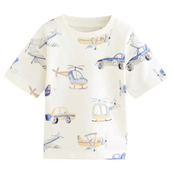 NEXT Kids' Transport Print Cotton T-Shirt