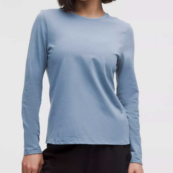 Organic Cotton Crewneck Long-Sleeve Shirt
